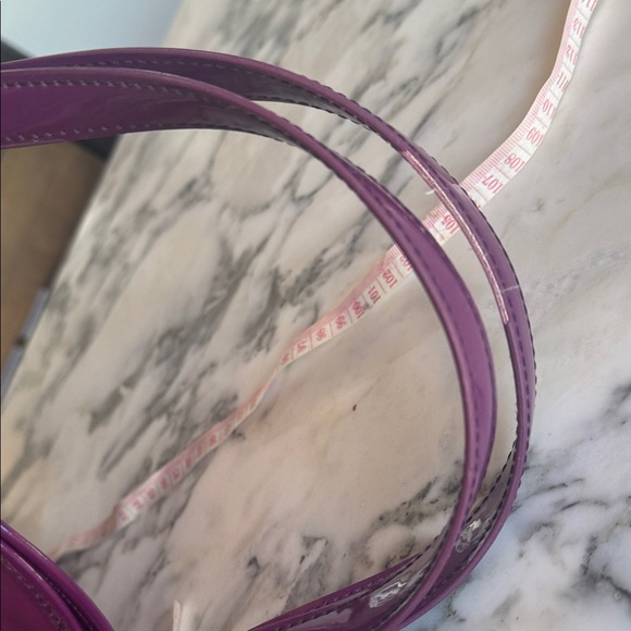 Tory Burch Purple Logo Coated Canvas Tote Bag Hobo - Picture 14 of 14